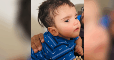Emmanuel Haro, a missing 7-month-old baby from Yucaipa, is seen in an image provided by the San Bernardino County Sheriff's Department.