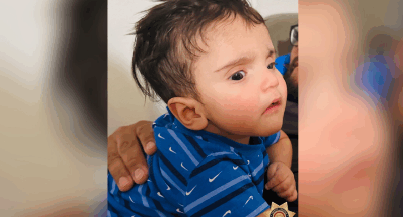 Emmanuel Haro, a missing 7-month-old baby from Yucaipa, is seen in an image provided by the San Bernardino County Sheriff's Department.