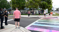 Florida paints Pulse crosswalk black again after protesters colored it rainbow