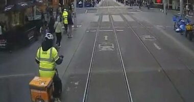 Dangerous near misses on Sydney and Newcastle light rail tracks have been released.