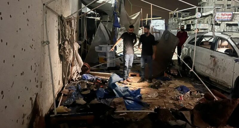 Damage assessment of a bombed-out area.