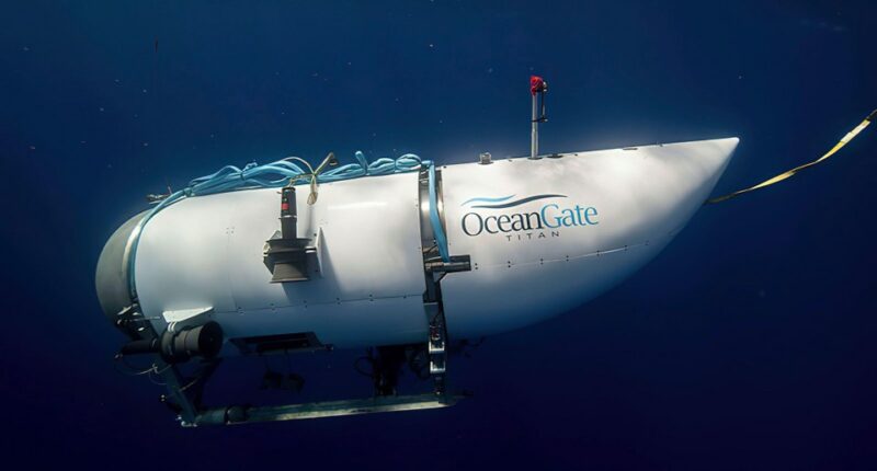 The Titan submersible underwater.