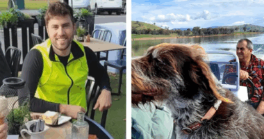 Porepunkah police shooting victims Vadim de Waart and Neal Thompson.