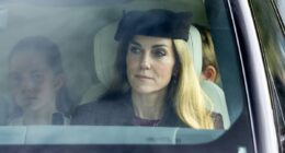 George, Charlotte and Louis join William and newly blonde Kate