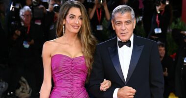 George Clooney returns to the red carpet with glamorous wife Amal