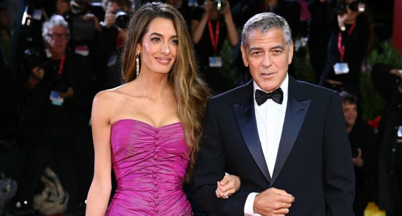 George Clooney returns to the red carpet with glamorous wife Amal