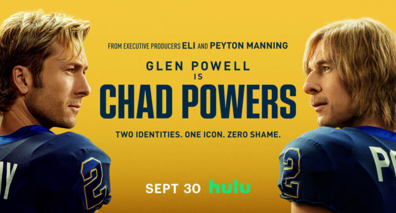 Glen Powell embodies 'Chad Powers' in a new trailer released by Hulu