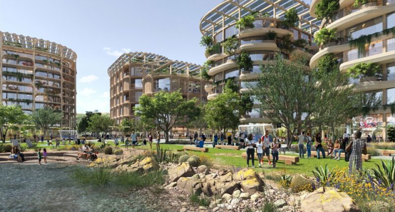 Illustration of Telosa, a sustainable city design.