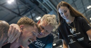 Gordon Ramsay and wife Tana take on triathlon challenge with family
