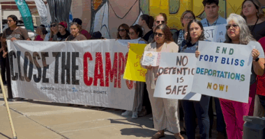 Groups want Fort Bliss immigrant detention center closed, raids to stop