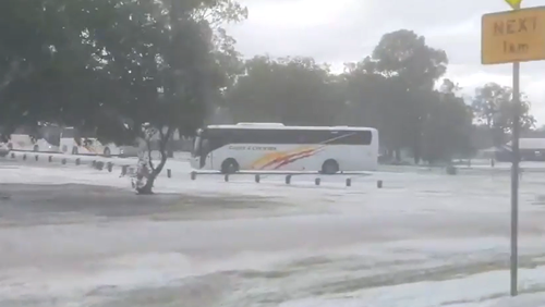 Hail storms unleash snow-like conditions in Queensland