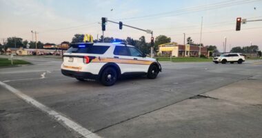 Heavy police presence in Gibson City
