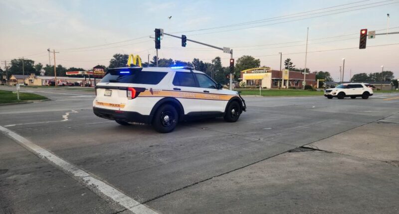 Heavy police presence in Gibson City