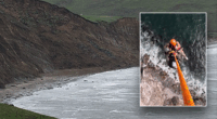 Hikers rescued by helicopter from remote beach after rising tides cut off their only way out