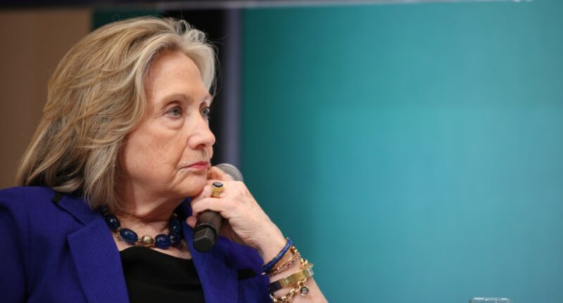 Hillary Rodham Clinton speaking at the Vital Voices Global Festival.