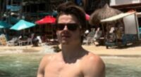 Hollywood star's nepo baby son reveals ripped torso while on holiday