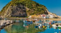 Fishing village bay on Ischia island, Italy.