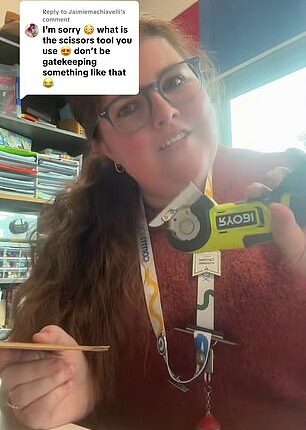 New Zealand primary school teacher Jordan Shallcrass revealed her ultimate art class hack in the Ryobi USB Lithium Power Cutter, available for $89 at Bunnings