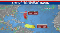 Hurricane Erin heads back out to sea, NHC monitoring two low-pressure areas
