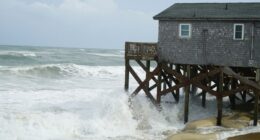 Hurricane Erin stirs up strong winds and floods part of a NC highway as it creeps up the East Coast
