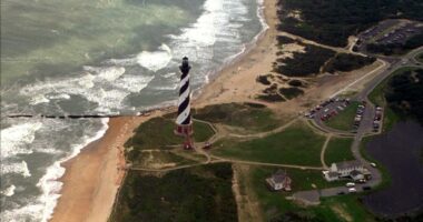 Hurricane Erin's massive waves threaten to isolate North Carolina's Outer Banks