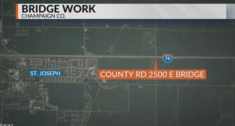 I-74 bridge work near St. Joseph begins