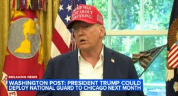 Illinois leaders speak out on Washington Post report President Donald Trump preparing to deploy National Guard troops to Chicago