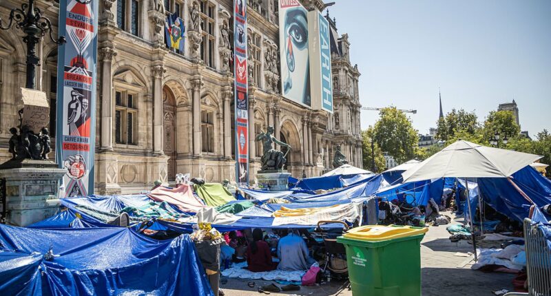 Inside Paris's latest migrant camp