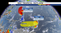 Invest 90L becoming organized; Fernand is next name on the list