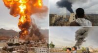 Israeli airstrikes hit Yemen's capital after Houthis fire cluster bomb