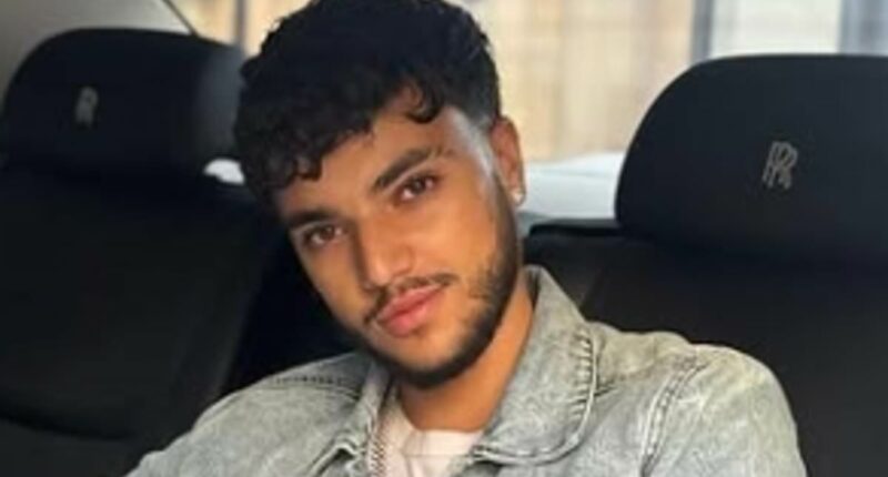 Junior Andre rocks trendy double denim co-ord in London