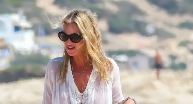 Kate Moss uses a £35K Birkin as a beach bag during Spanish getaway