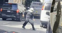Keffiyeh-clad anti-ICE protester threatens to stab agent, harm family in San Francisco mob attack