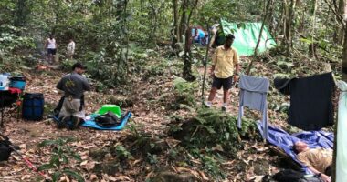 Expedition camp in the Montes Azules Biosphere Reserve, Chiapas, Mexico.