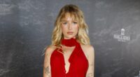 Lottie Moss and Hilary Swank pose up a storm in red dresses
