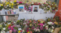A floral tribute at Wangaratta Police Station is growing.