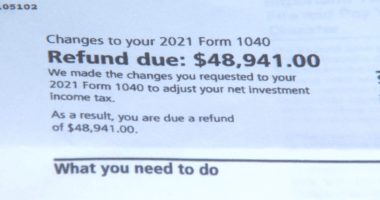 Manatee County woman receives $60k IRS refund check — a year late