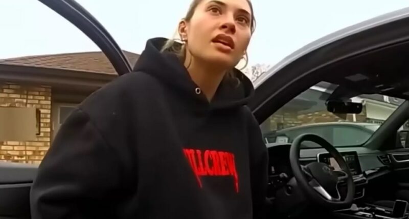 Christina Formella in a car.