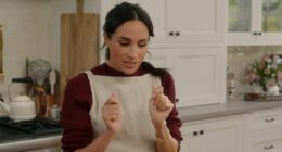 Meghan Markle shows off £236,000 of jewellery in new Netflix show as she prepares biscuits wearing Diana's watch, her £120k engagement ring and other lavish accessories