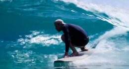 Meghan shares new video of Prince Harry surfing