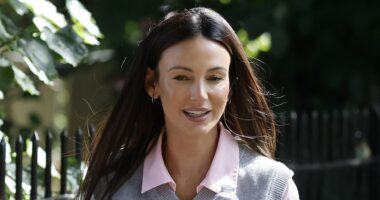 Michelle Keegan on set for first time back on set after giving birth