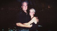 Photo of Amy Bradley and a man embracing.