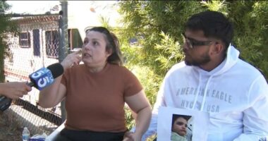 Couple being interviewed about missing baby.