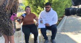 Rebecca and Jake Haro are pleading for the public's help as they search for their missing 7-month-old baby in Yucaipa. (KTLA)