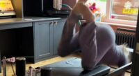 Moment mother-of-one falls off Aldi's bargain Pilates machine