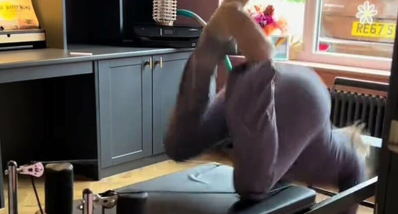 Moment mother-of-one falls off Aldi's bargain Pilates machine