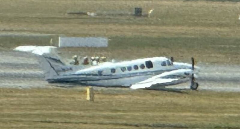 Moment private plane makes emergency landing at Birmingham Airport