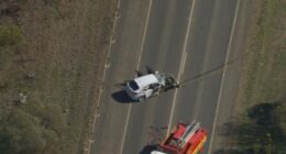 Two drivers have died after a head-on collision near Melbourne after a vehicle sped past a police operation.