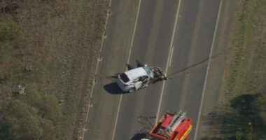 Two drivers have died after a head-on collision near Melbourne after a vehicle sped past a police operation.