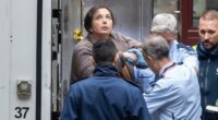 Mushroom triple murderer arrives at court to face her victims